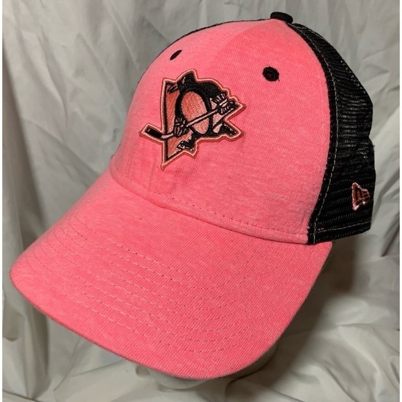 Pittsburgh Penguins NHL New Era 9Forty Womens Pink/Blck Snapback Hat BallCap New - Picture 1 of 8